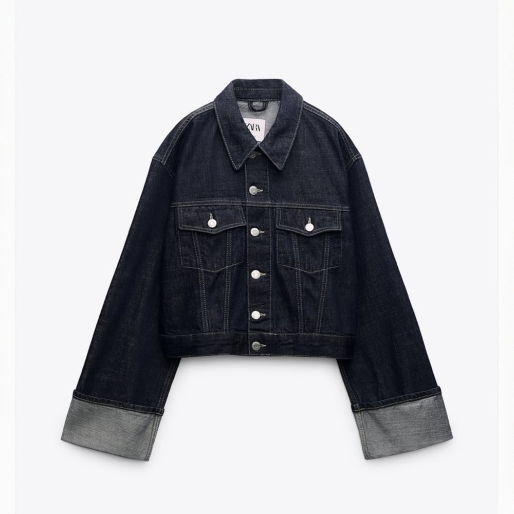 Zara turned up denim jacket